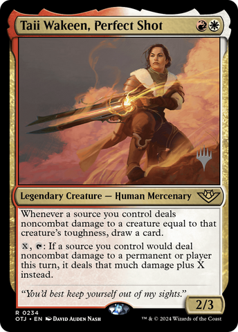 {@R} Taii Wakeen, Perfect Shot (Promo Pack) [Outlaws of Thunder Junction Promos][PP OTJ 234]
