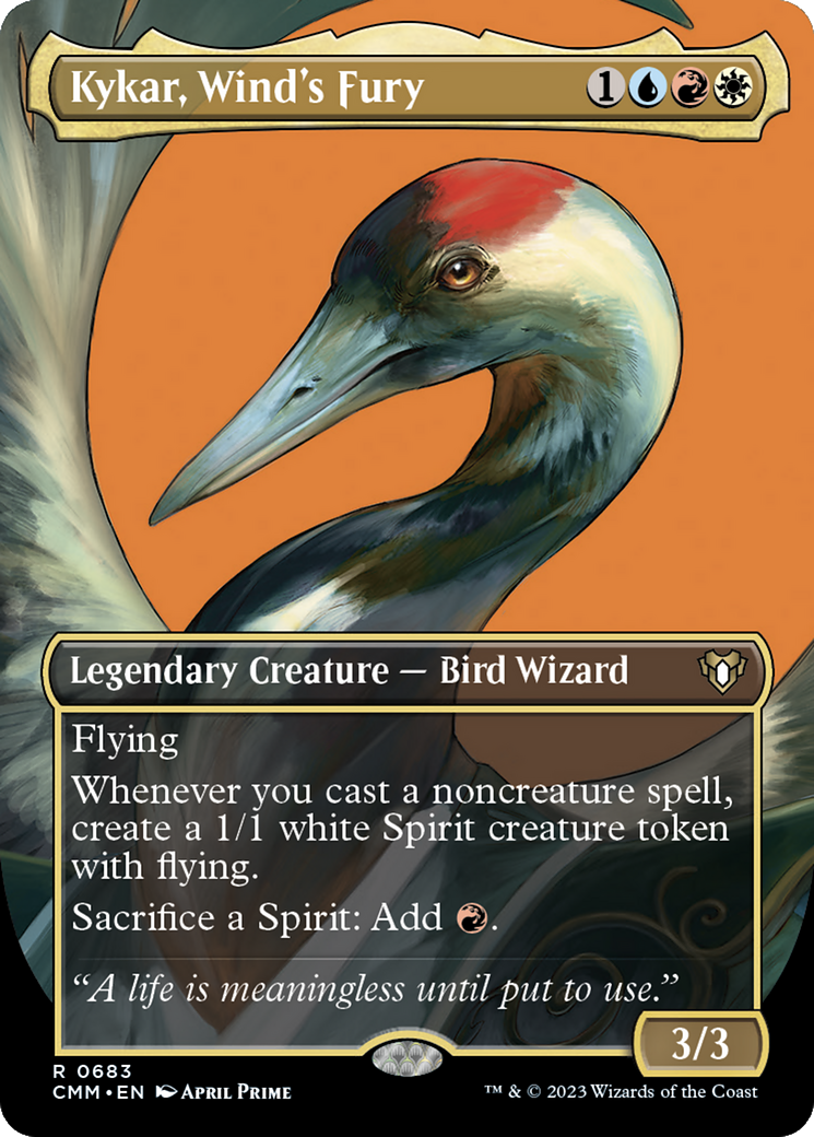 {R} Kykar, Wind's Fury (Borderless Profile) [Commander Masters][CMM 683]
