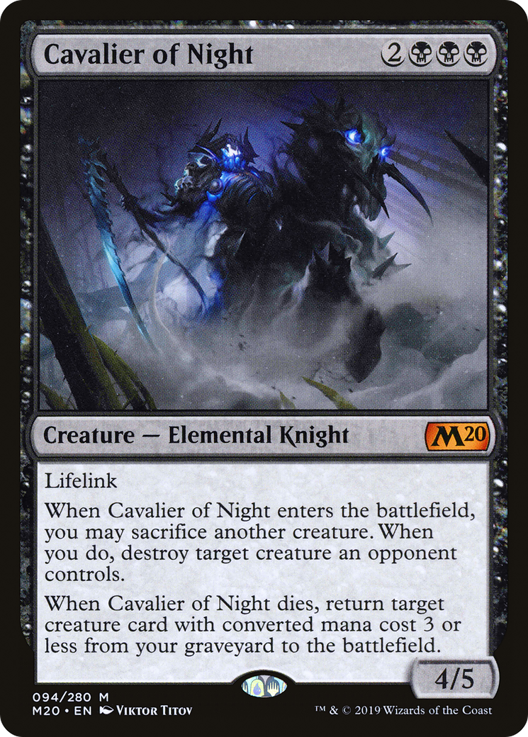 {R} Cavalier of Night [Core Set 2020][M20 094]