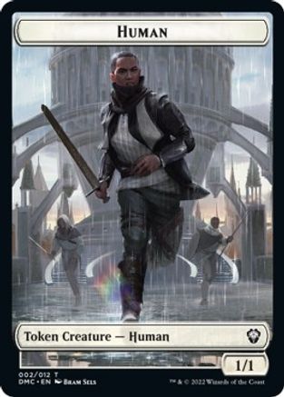{T} Human // Snake Double-sided Token [Dominaria United Commander Tokens][TDMC 002]