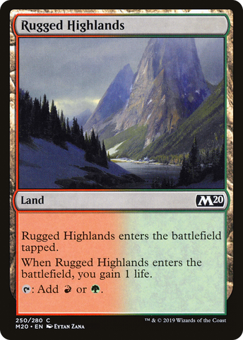 {C} Rugged Highlands [Core Set 2020][M20 250]