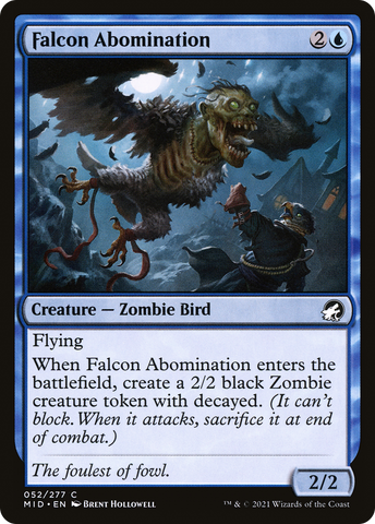 {C} Falcon Abomination [Innistrad: Midnight Hunt][MID 052]