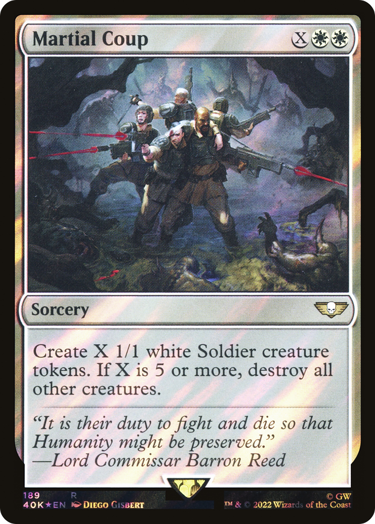 {R} Martial Coup (Surge Foil) [Universes Beyond: Warhammer 40,000][SF 40K 189]