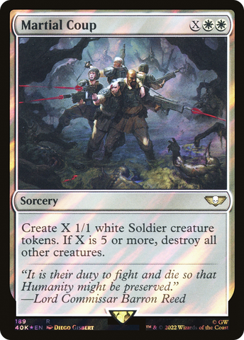 {R} Martial Coup (Surge Foil) [Universes Beyond: Warhammer 40,000][SF 40K 189]