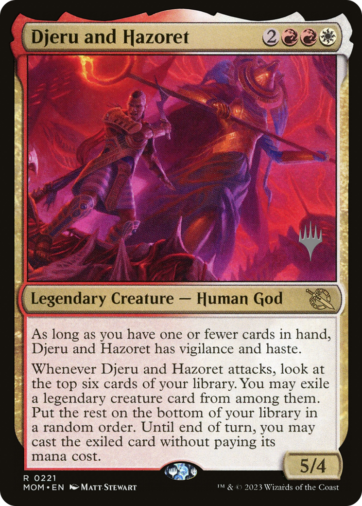 {R} Djeru and Hazoret (Promo Pack) [March of the Machine Promos][PP MOM 221]