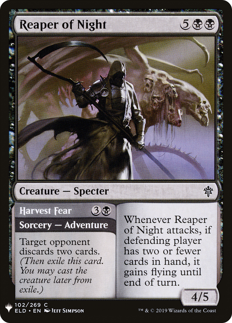 {C} Reaper of Night // Harvest Fear [Mystery Booster][LS ELD 102]