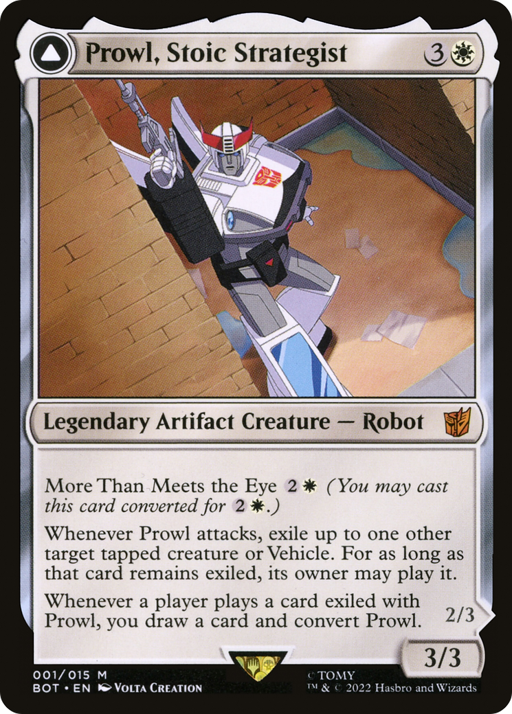{R} Prowl, Stoic Strategist // Prowl, Pursuit Vehicle [Transformers][BOT 001]