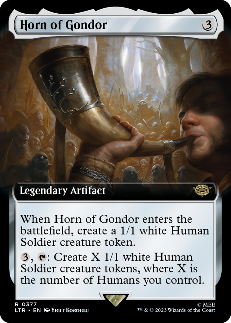 {R} Horn of Gondor (Extended Art) [The Lord of the Rings: Tales of Middle-Earth][LTR 377]