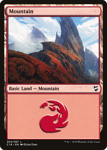 {B}[C18 304] Mountain (304) [Commander 2018]