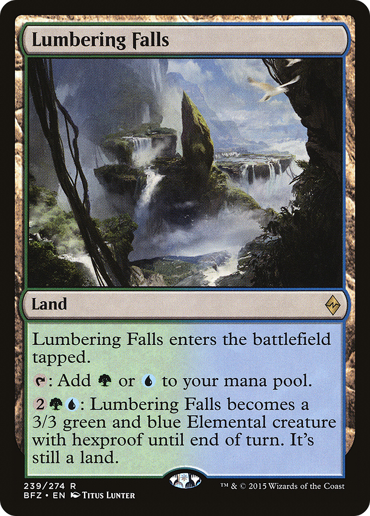 {R} Lumbering Falls [Battle for Zendikar][BFZ 239]