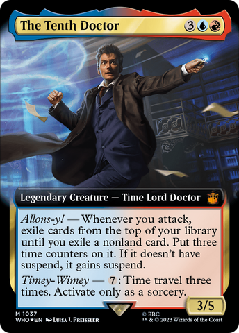 {R} The Tenth Doctor (Extended Art) (Surge Foil) [Doctor Who][WHO 1037]