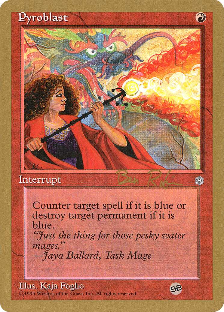 {C} Pyroblast (Ben Rubin) (SB) [World Championship Decks 1998][GB WC98 BR213SB]