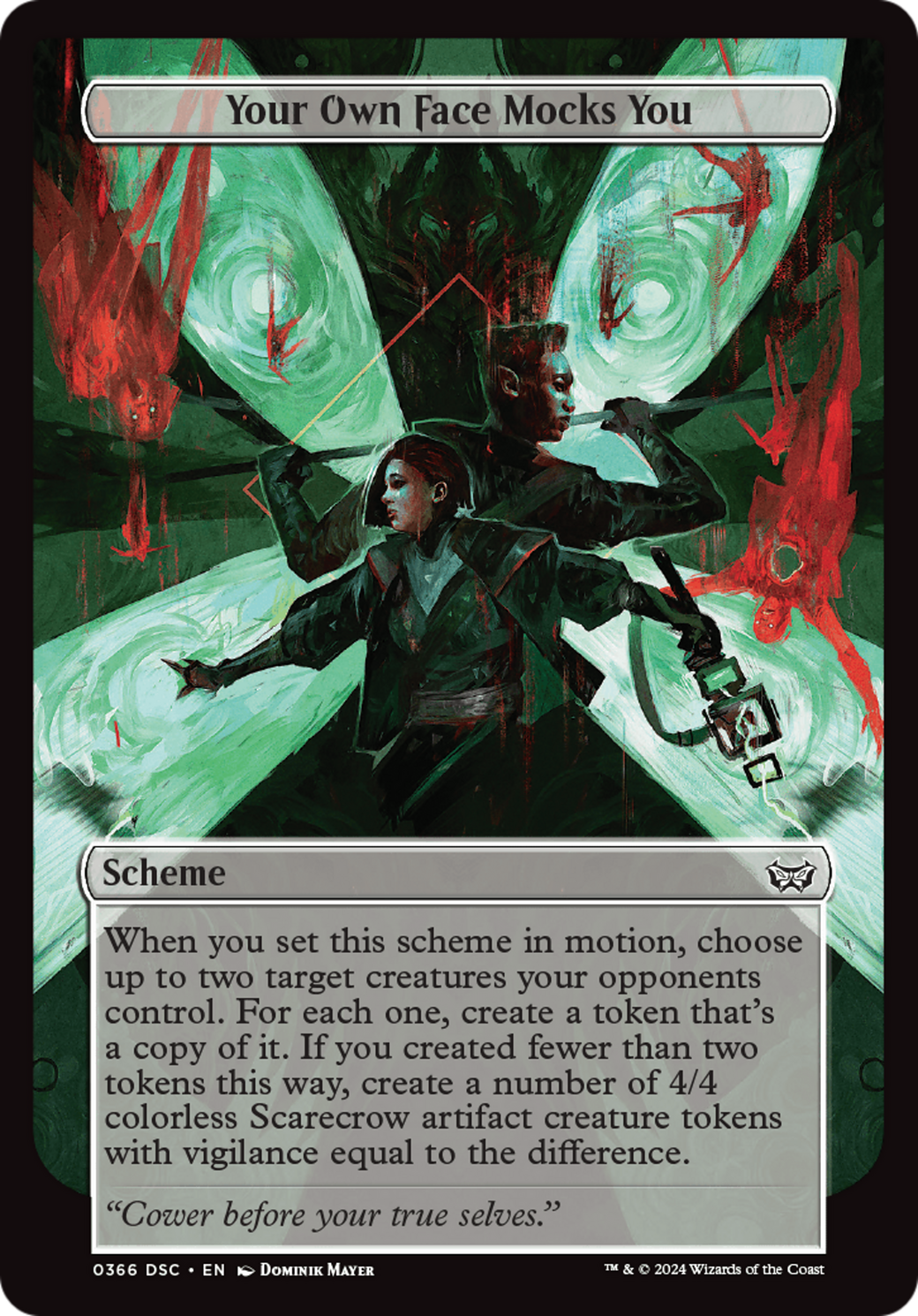 {C} Your Own Face Mocks You (Full Art) [Duskmourn: House of Horror Commander][DSC 366]