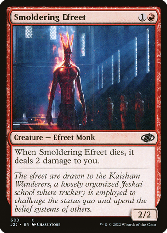 {C} Smoldering Efreet [Jumpstart 2022][J22 600]