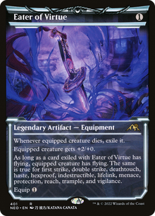 {R} Eater of Virtue (Showcase Soft Glow) [Kamigawa: Neon Dynasty][NEO 401]