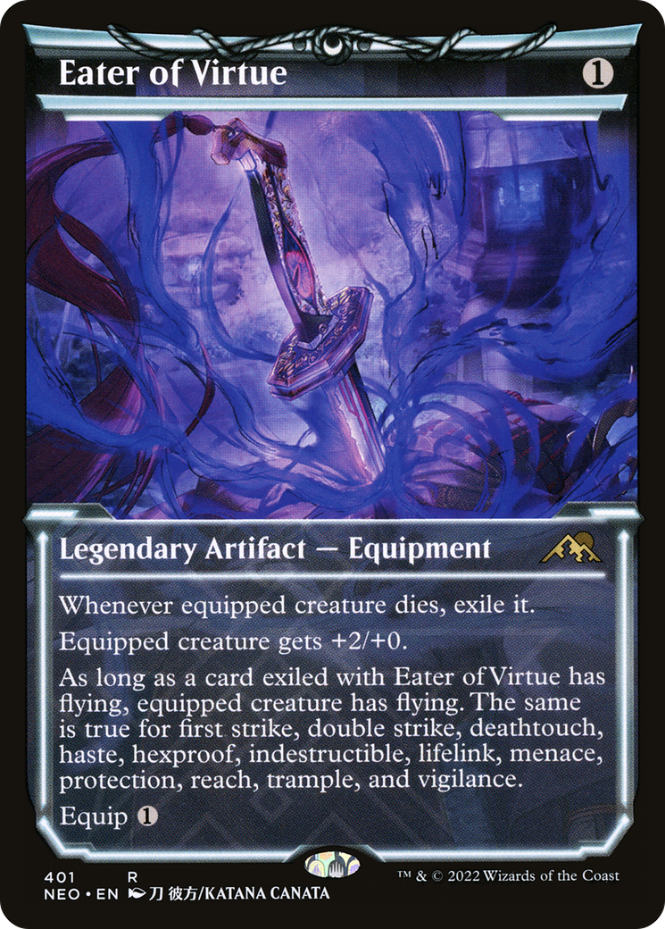{R} Eater of Virtue (Showcase Soft Glow) [Kamigawa: Neon Dynasty][NEO 401]