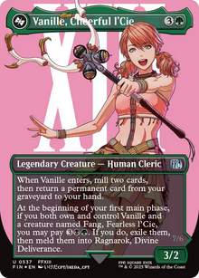 {@C} Vanille, Cheerful l'Cie // Ragnarok, Divine Deliverance (Borderless) (Surge Foil) [FINAL FANTASY][FIN 537]