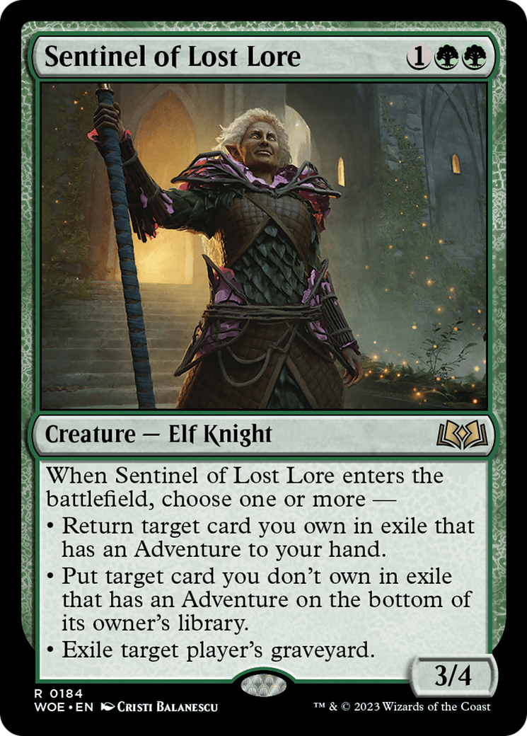 {@R} Sentinel of Lost Lore [Wilds of Eldraine][WOE 184]