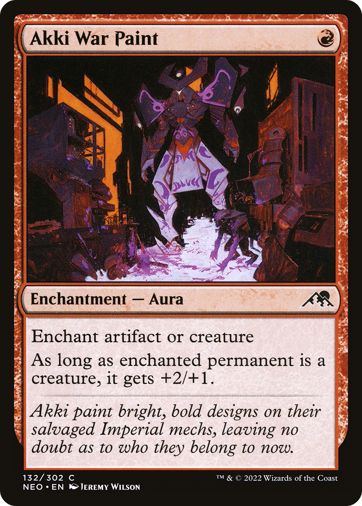 {C} Akki War Paint [Kamigawa: Neon Dynasty][NEO 132]