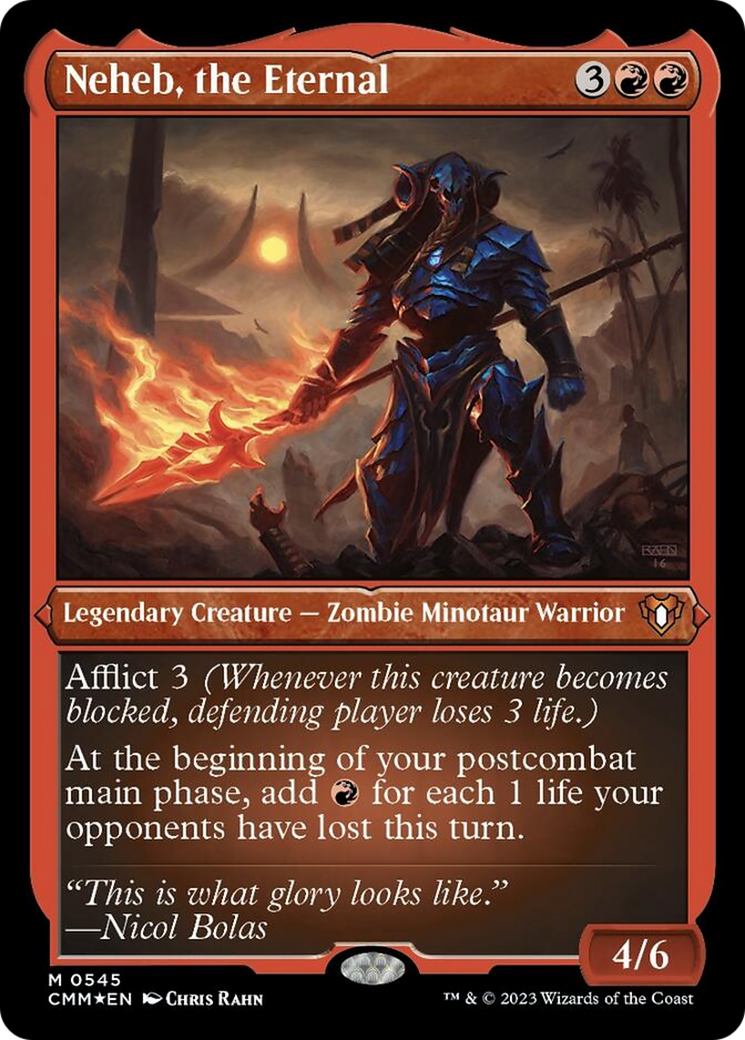 {R} Neheb, the Eternal (Foil Etched) [Commander Masters][CMM 545]