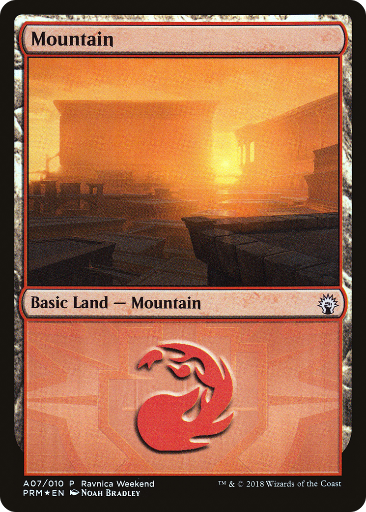 {B}[PA PRWK A07] Mountain (A07) [Ravnica Allegiance Ravnica Weekend]