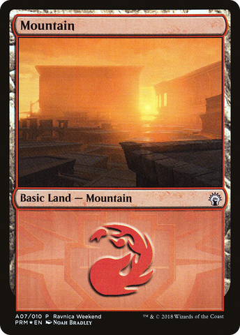 {B}[PA PRWK A07] Mountain (A07) [Ravnica Allegiance Ravnica Weekend]