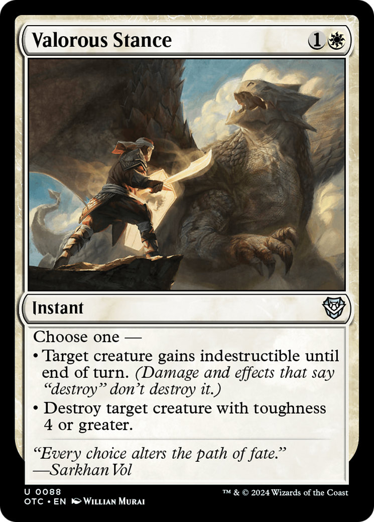 {C} Valorous Stance [Outlaws of Thunder Junction Commander][OTC 088]