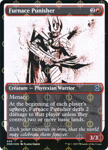 {C} Furnace Punisher (Showcase Ichor Step-and-Compleat Foil) [Phyrexia: All Will Be One][ONE 445]