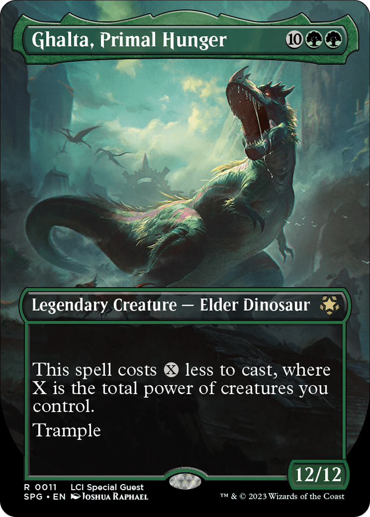 {R} Ghalta, Primal Hunger (Borderless) [The Lost Caverns of Ixalan Special Guests][SPG 011]