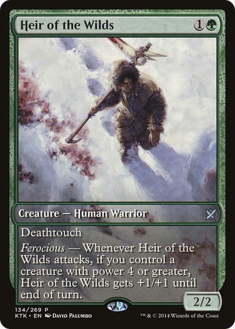 {C} Heir of the Wilds (Game Day) (Extended Art) [Khans of Tarkir Promos][PA KTK 134]