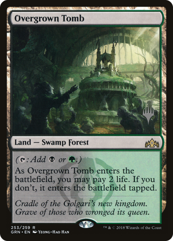 {R} Overgrown Tomb (Promo Pack) [Guilds of Ravnica Promos][PP GRN 253]