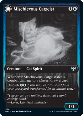 {C} Mischievous Catgeist // Catlike Curiosity [Innistrad: Double Feature][DBL 336]