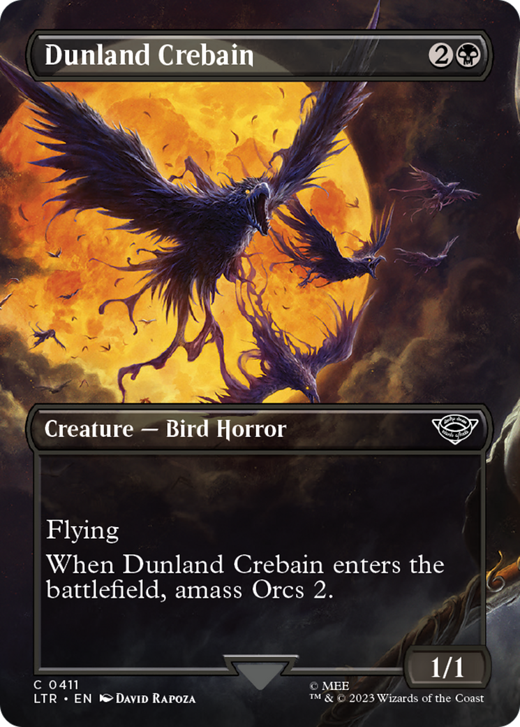 {C} Dunland Crebain (Borderless Alternate Art) [The Lord of the Rings: Tales of Middle-Earth][LTR 411]