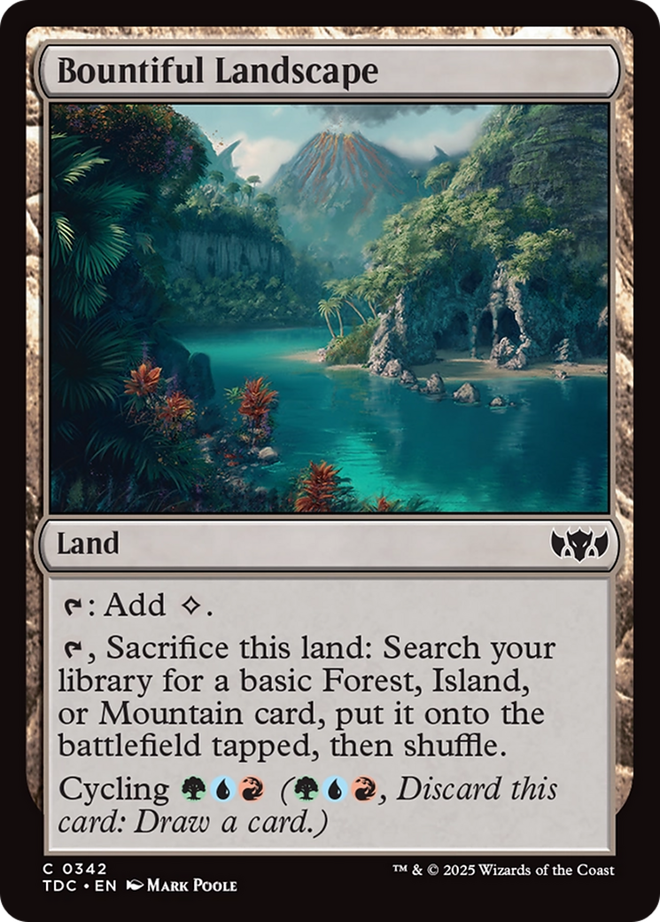{C} Bountiful Landscape [Tarkir: Dragonstorm Commander][TDC 342]