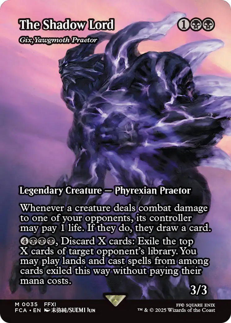 {R} Gix, Yawgmoth Praetor - The Shadow Lord (Showcase) [FINAL FANTASY : Through the Ages][FCA 035]
