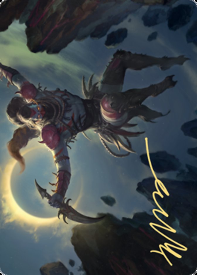 {A} Nighthawk Scavenger Art Card (Gold-Stamped Signature) [Zendikar Rising Art Series][AZNR 058]