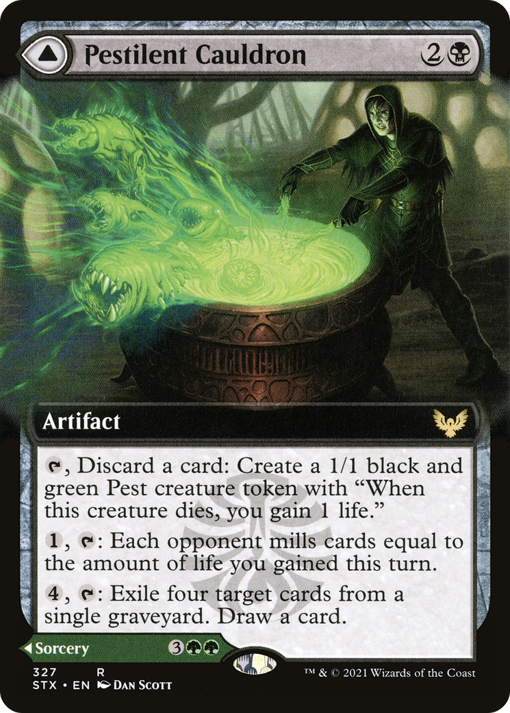 {R} Pestilent Cauldron // Restorative Burst (Extended Art) [Strixhaven: School of Mages][STX 327]