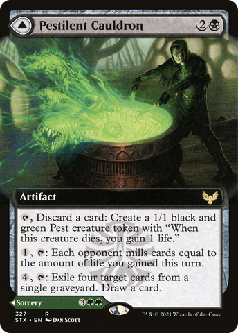 {R} Pestilent Cauldron // Restorative Burst (Extended Art) [Strixhaven: School of Mages][STX 327]