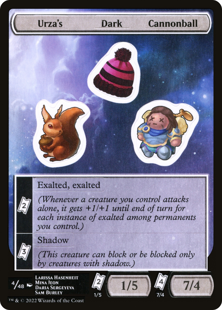 {C} Urza's Dark Cannonball [Unfinity Stickers][SUNF 004]