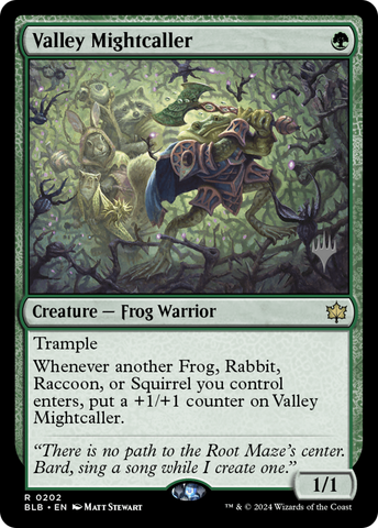 {@R} Valley Mightcaller (Promo Pack) [Bloomburrow Promos][PP BLB 202]