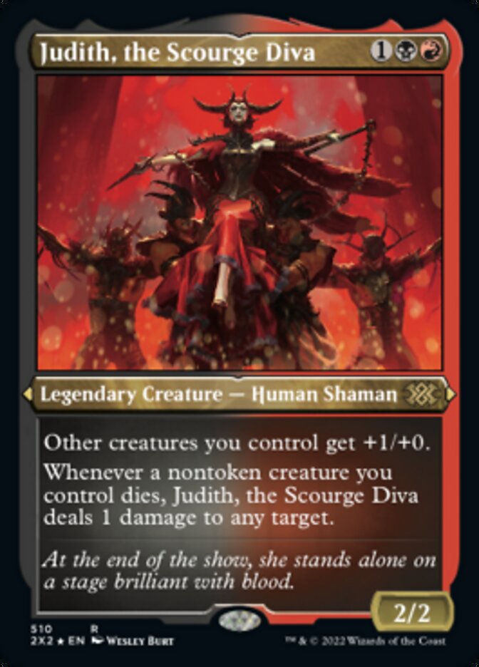 {R} Judith, the Scourge Diva (Foil Etched) [Double Masters 2022][2X2 510]