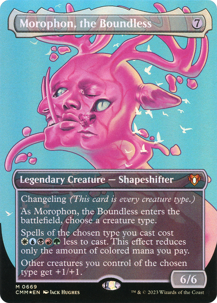 {R} Morophon, the Boundless (Borderless Textured Foil Frame Break) [Commander Masters][CMM 1058]
