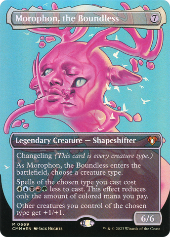 {R} Morophon, the Boundless (Borderless Textured Foil Frame Break) [Commander Masters][CMM 1058]