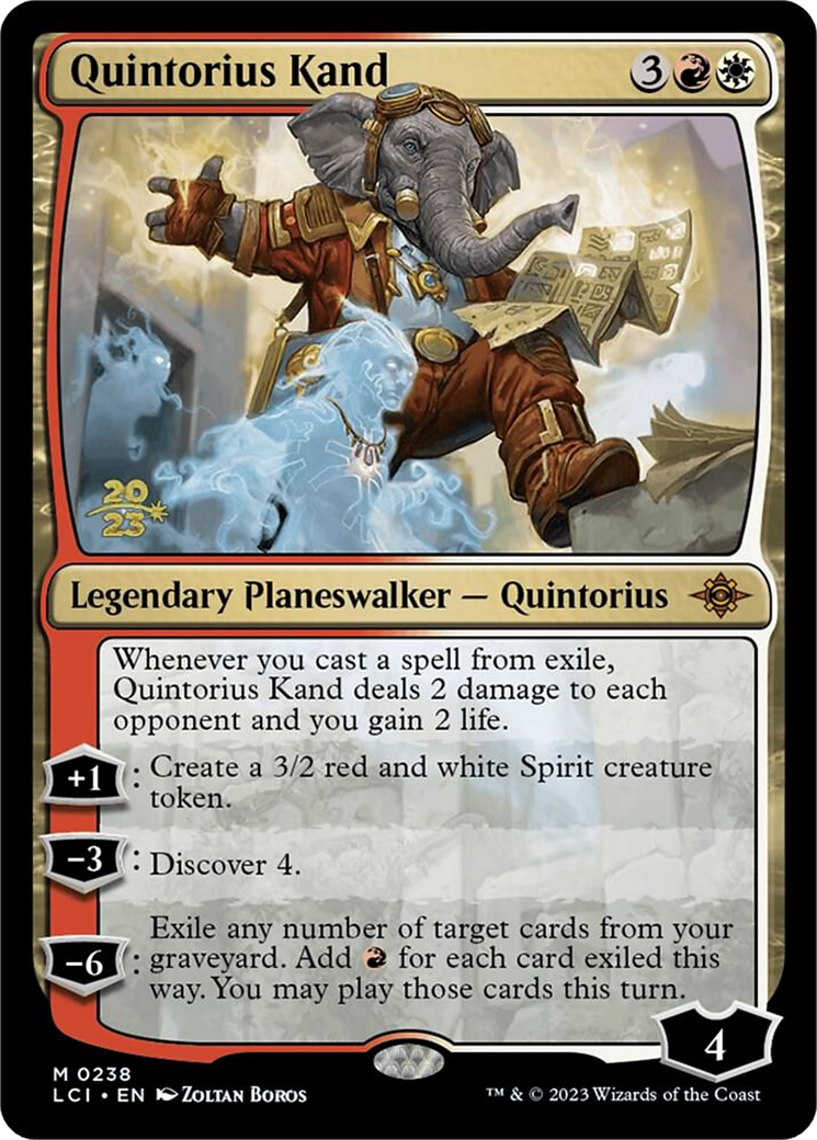 {@R} Quintorius Kand [The Lost Caverns of Ixalan Prerelease Cards][PR LCI 238]