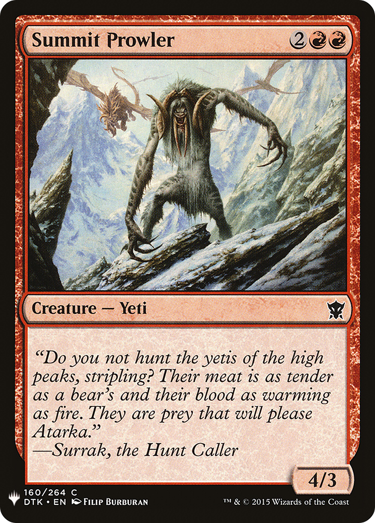 {C} Summit Prowler [Mystery Booster][LS DTK 160] - Misty Mountain Games
