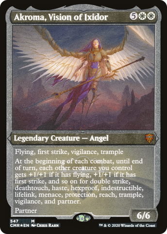 {R} Akroma, Vision of Ixidor (Etched) [Commander Legends][CMR 547]