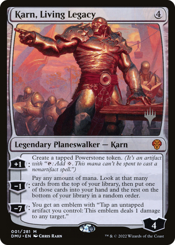 {R} Karn, Living Legacy (Promo Pack) [Dominaria United Promos][PP DMU 001]