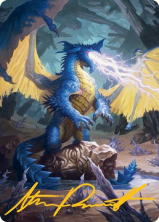 {A} Blue Dragon Art Card (Gold-Stamped Signature) [Dungeons & Dragons: Adventures in the Forgotten Realms Art Series][GS AAFR 073]