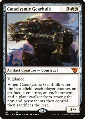 {R} Cataclysmic Gearhulk [Kamigawa: Neon Dynasty Commander][NEC 081]