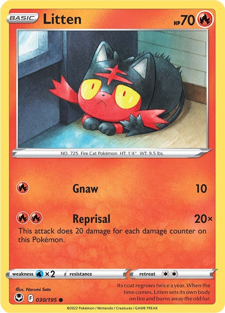 [PKM] Litten (030/195) [Sword & Shield: Silver Tempest]